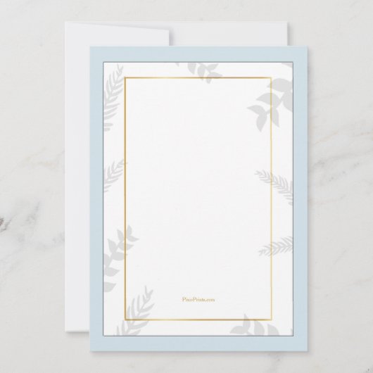 Gouden Kruis religieuze uitnodiging (Achterkant)