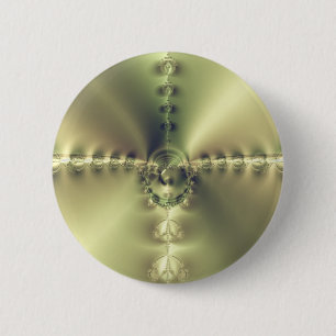Gouden Kruis Ronde Button 5,7 Cm
