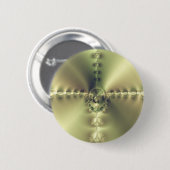 Gouden Kruis Ronde Button 5,7 Cm (Voorkant /achterkant)