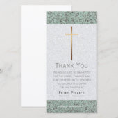 Gouden Kruis Steen 2 Rouwdank Foto Kaart (Voorkant / Achterkant)