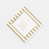 Gouden Kruis Streep Eerste Heilige Communie Berich Servet (Hoek)