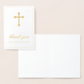 Gouden Kruis Sympathie Dank u Folie Kaarten (Display)