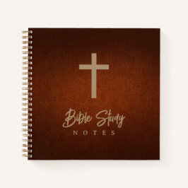 Gouden kruis verouderd leer kijken Bijbel studie Notitieboek