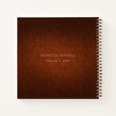 Gouden kruis verouderd leer kijken Bijbel studie Notitieboek (Achterkant)