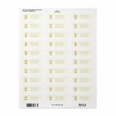 Gouden kruisbeeld & trouwringen etiket (Full Sheet)