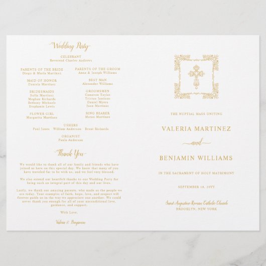  gouden kruiskatholieke weduwenmassaprogramma (Voorkant)