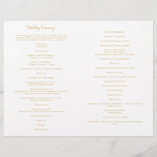 gouden kruiskatholieke weduwenmassaprogramma (Achterkant)