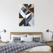 Gouden Kruispunten Canvas Afdruk (Insitu (Slaapkamer))
