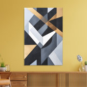Gouden Kruispunten Canvas Afdruk (Insitu (Woonkamer))