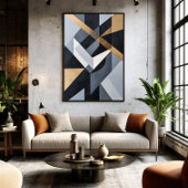 Gouden Kruispunten Canvas Afdruk