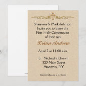 Gouden Kruisreligie Uitnodiging (Voorkant / Achterkant)