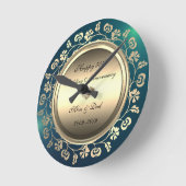 Gouden Krullen Diamant Groen 50ste Huwelijksverjaa Ronde Klok (Hoek)