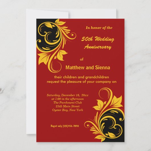 Gouden Krullen Jubileum Kaart (Voorkant)