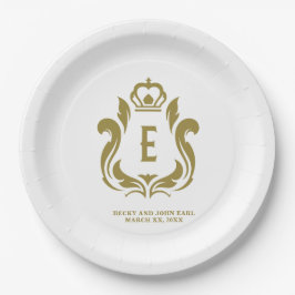 Gouden Kuif met Monogram Papieren Bordje