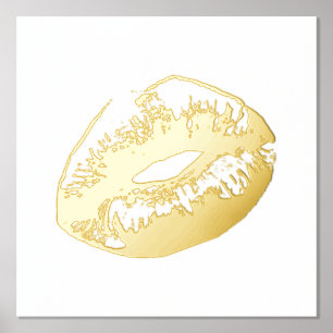 Gouden kus folie afdrukken