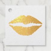 Gouden Kus Lippen Bedankjes Labels (Voorkant)