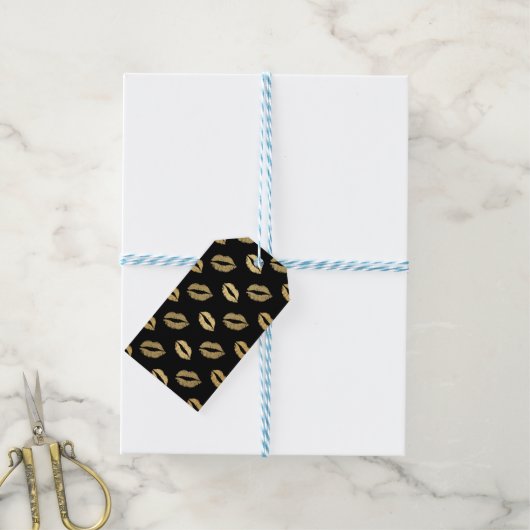 Gouden kussen cadeaulabel (Met Touw)