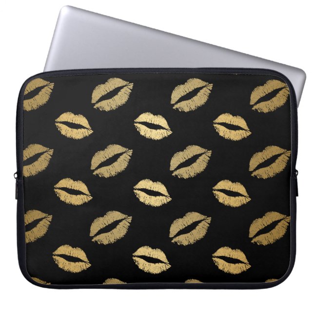 Gouden kussen laptop sleeve (Voorkant)