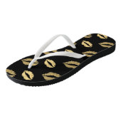 Gouden kussen teenslippers (Schuin)