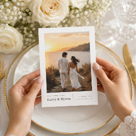 Gouden Kust Huwelijksfoto Save The Date Kaart