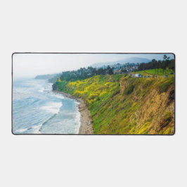 Gouden kustlijn in bloei bureaumat