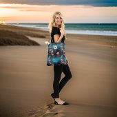 Gouden Kwallen in Blauwgroen Oceaan w Monogram Ini Tote Bag