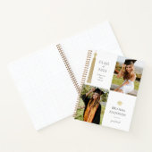 Gouden kwastje & Pet Wit 2 foto Afstuderen Notitieboek (Binnen)