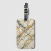 Gouden Laag Marmer Textuur Bagagelabel (Voorkant (verticaal))