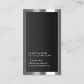 Gouden Label Chrome Metal Lijst Donker Visitekaart (Achterkant)