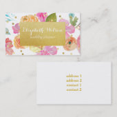 Gouden label en confetti op waterverf (Voorkant / Achterkant)