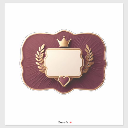 Gouden Label Hart- en Lauwerkrans Iconen (Vel)