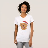 Gouden Labrader Kersthond T-shirt (Voorkant volledig)