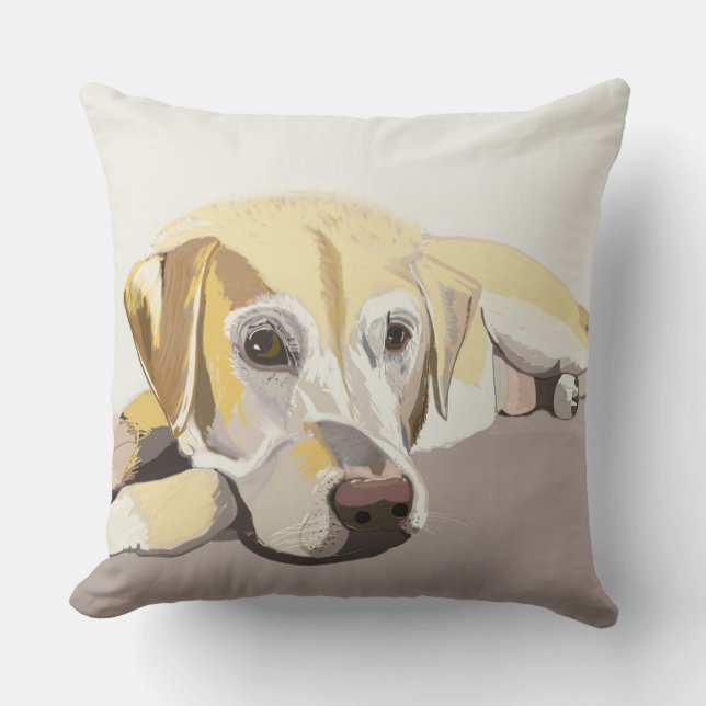 Gouden Labrador  Kussen (Voorkant)