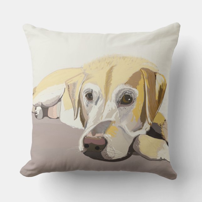 Gouden Labrador  Kussen (Voorkant)