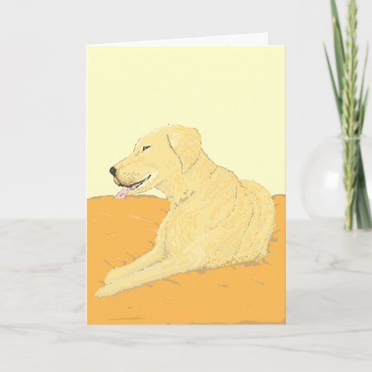 Gouden Labrador op een kussen Kaart (Voorkant)