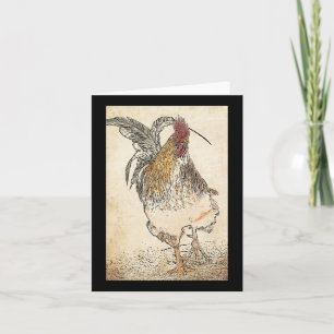 Gouden Laced Cockerel notitie of elke gelegenheid Kaart
