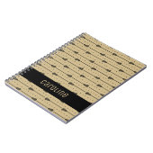 Gouden Lacrosse Black Sticks en stippellijnen Notitieboek (Linkerzijde)