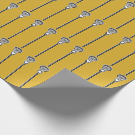 Gouden Lacrosse Gift Cadeaupapier (Hoek)