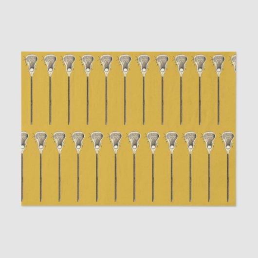 Gouden Lacrosse Sport Tissuepapier (Voorkant)