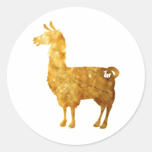 Gouden lama Stickers