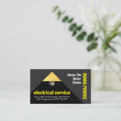 Gouden lampenkap gloeilamp verlichting visitekaartje (Staand voorkant)