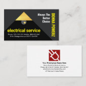 Gouden lampenkap gloeilamp verlichting visitekaartje (Voorkant / Achterkant)