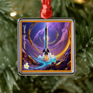 "Gouden lancering" Metalen Ornament