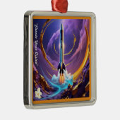 "Gouden lancering" Metalen Ornament (Rechts)