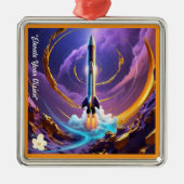 "Gouden lancering" Metalen Ornament (Voorkant)