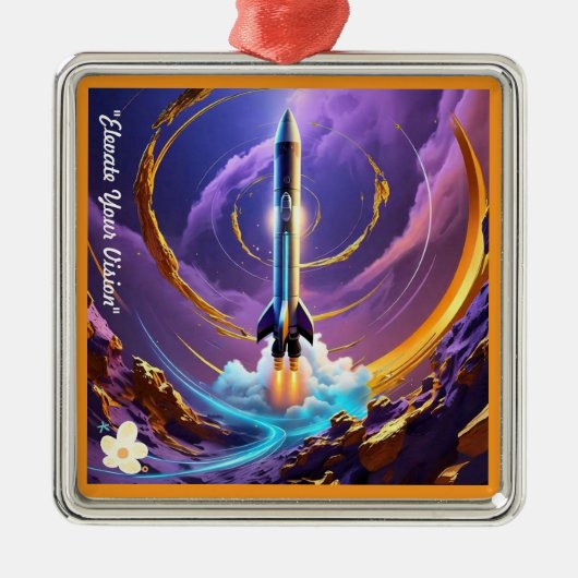 "Gouden lancering" Metalen Ornament (Voorkant)