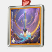 "Gouden lancering" Metalen Ornament (Links)