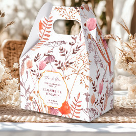 Gouden Landelijke Boho Chic Wilde Bloemen Herfst B Bedankdoosjes