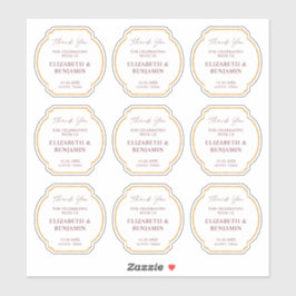 Gouden Landelijke Boho Chic Wilde Bloemen Trouw Da Sticker