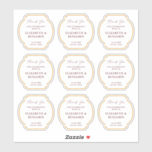 Gouden Landelijke Boho Chic Wilde Bloemen Trouw Da Sticker